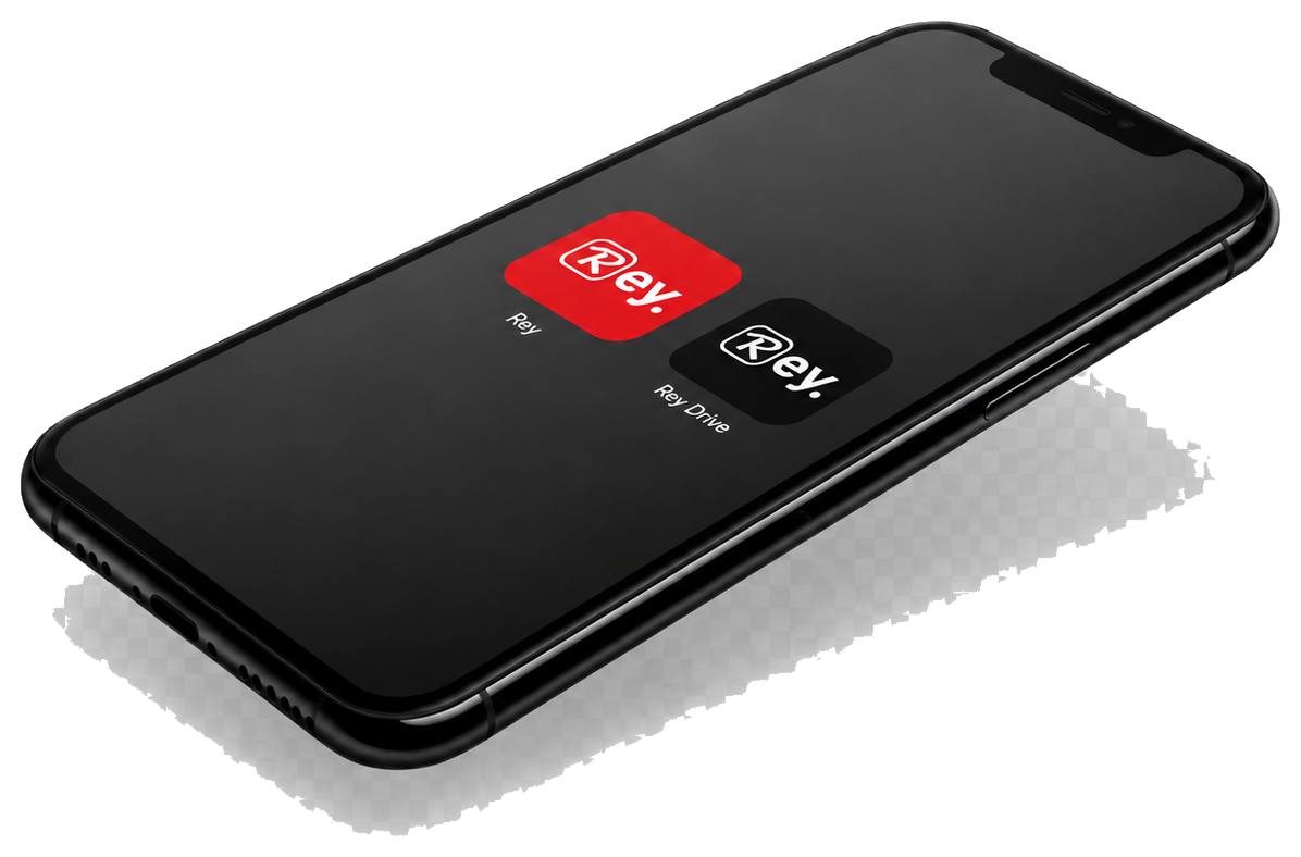 Vista de descarga de la app Rey